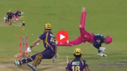 KKR vs RR: IPL इतिहासातील बेस्ट स्टम्पिंग? ध्रुव जुरेलची जगभर चर्चा; VIDEO एकदा पाहाच
