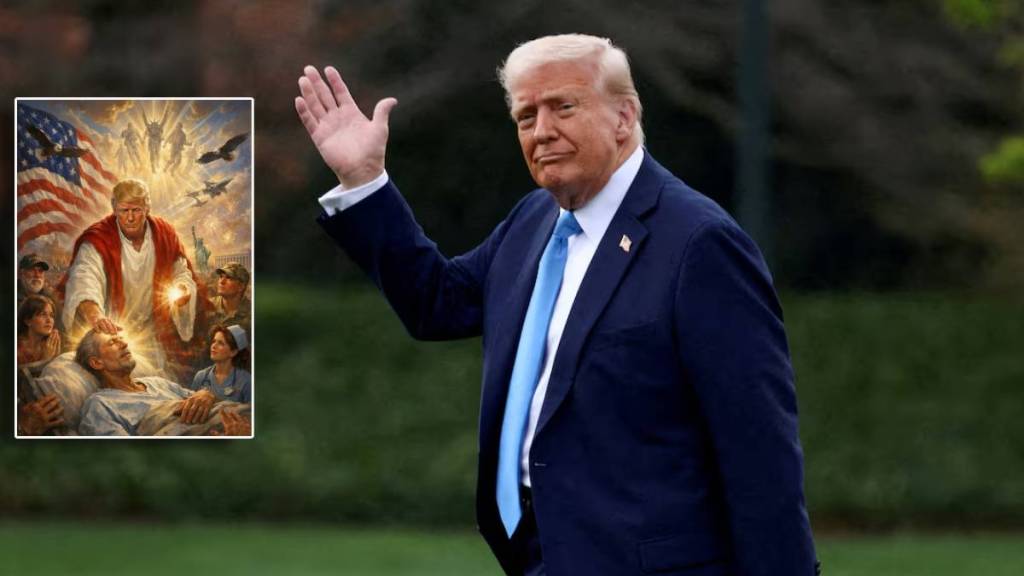 Donald Trump AI Jesus Christ image controversy | डोनाल्ड ट्रम्प येशू ख्रिस्त फोटो वाद | Trump deleted Truth Social post backlash | ट्रम्प यांनी डिलीट केलेला डॉक्टर अवतार फोटो Donald Trump AI Jesus Christ image controversy | डोनाल्ड ट्रम्प येशू ख्रिस्त फोटो वाद | Trump deleted Truth Social post backlash | ट्रम्प यांनी डिलीट केलेला डॉक्टर अवतार फोटो