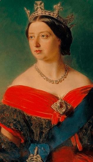 Queen Victoria wearing the Koh-i-Noor as a brooch, by Franz Xaver Winterhalter