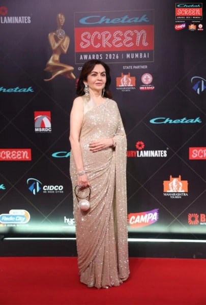 nita ambani saree look