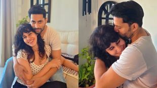 Raj Hanchanale with wife Manisha Deswal anniversary photo