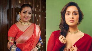 Marathi actress Apurva Nemlekar and Bollywood actress Shraddha Kapoor looking similar in a viral photo.