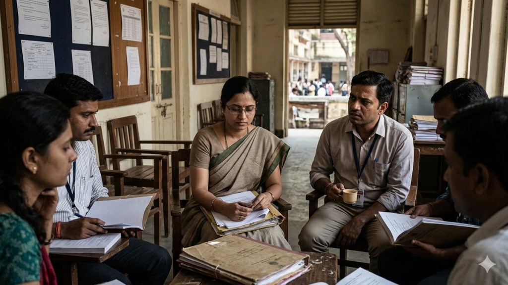 Adhoc professors recruitment crisis Maharashtra | Contractual teachers salary issues Mumbai | AICTE faculty student ratio violations | Higher and Technical Education Department Maharashtra news Adhoc professors recruitment crisis Maharashtra | Contractual teachers salary issues Mumbai | AICTE faculty student ratio violations | Higher and Technical Education Department Maharashtra news