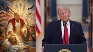 Donald Trump Christ like image on Truth Social | ट्रम्प यांचा ख्रिस्त-तुल्य फोटो | Trump criticism of Pope Francis weak on crime | पोप यांच्यावर ट्रम्प यांची टीका