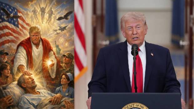 Donald Trump Christ like image on Truth Social | ट्रम्प यांचा ख्रिस्त-तुल्य फोटो | Trump criticism of Pope Francis weak on crime | पोप यांच्यावर ट्रम्प यांची टीका