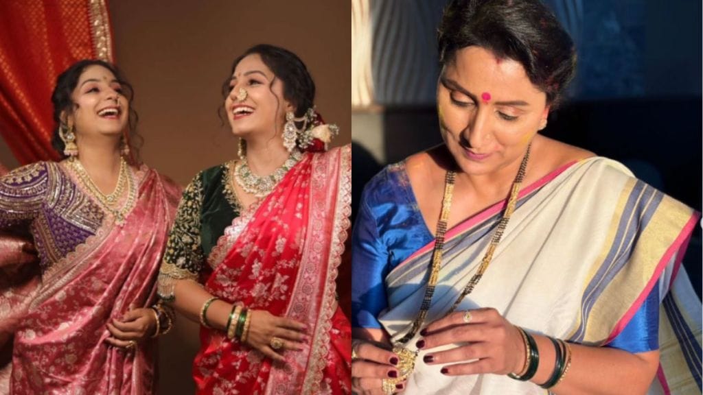 Actress Vidya Savale with her twin daughters Nikita and Neha Shinde who act in Inspector Manju serial Actress Vidya Savale with her twin daughters Nikita and Neha Shinde who act in Inspector Manju serial