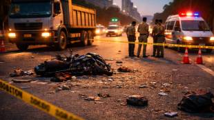 Mumbai Eastern Express Highway accident | Vikhroli road mishap death | Dumper bike collision Sakinaka residents | Vikhroli police arrest dumper driver