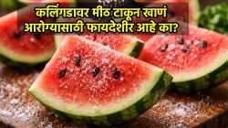 कलिंगडावर मीठ टाकून खाणं आरोग्यासाठी फायदेशीर आहे का? याचे काय परिणाम होतात, जाणून घ्या