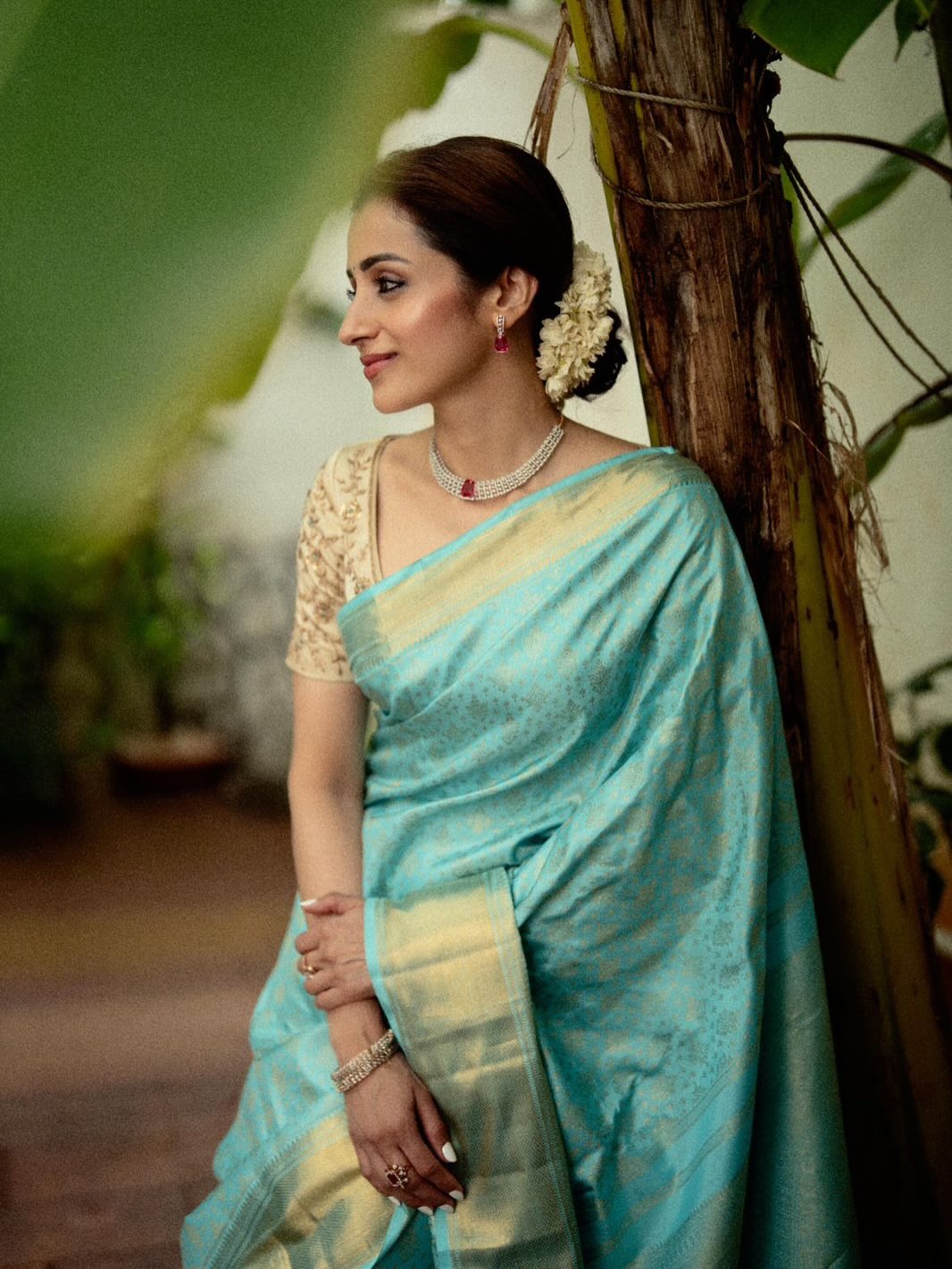 Trisha Krishnan traditional look at Joseph Vijay swearing-in ceremony