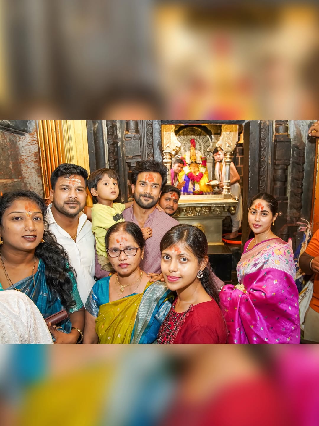 Vishal Nikam and Akshaya Hindalkar visit Tuljapur