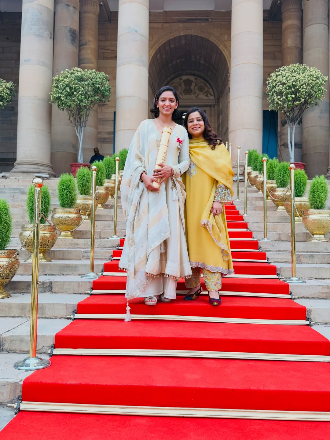 Harmanpreet Kaur Padma Shri award look