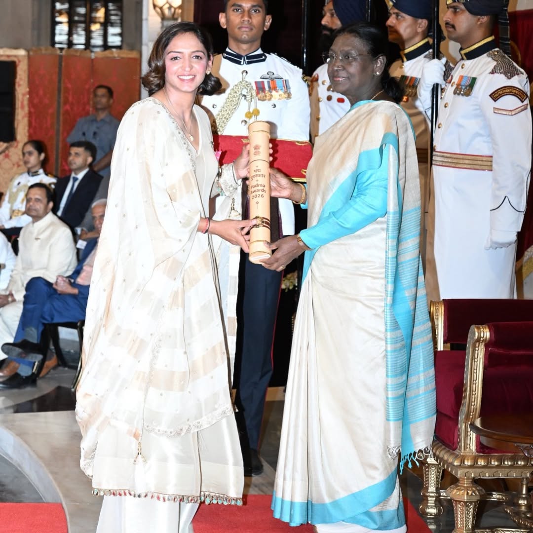 Harmanpreet Kaur Padma Shri award look