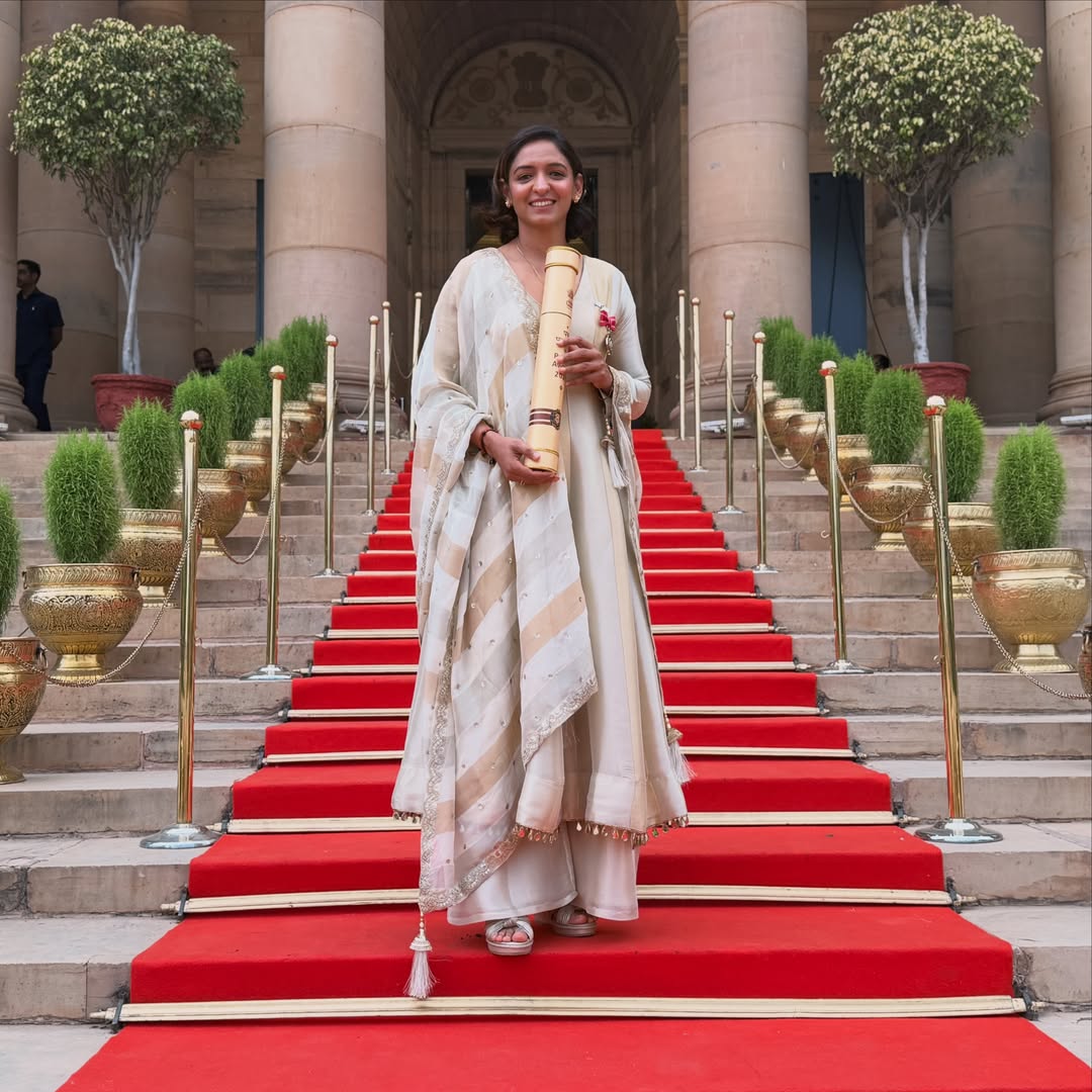 Harmanpreet Kaur Padma Shri award look