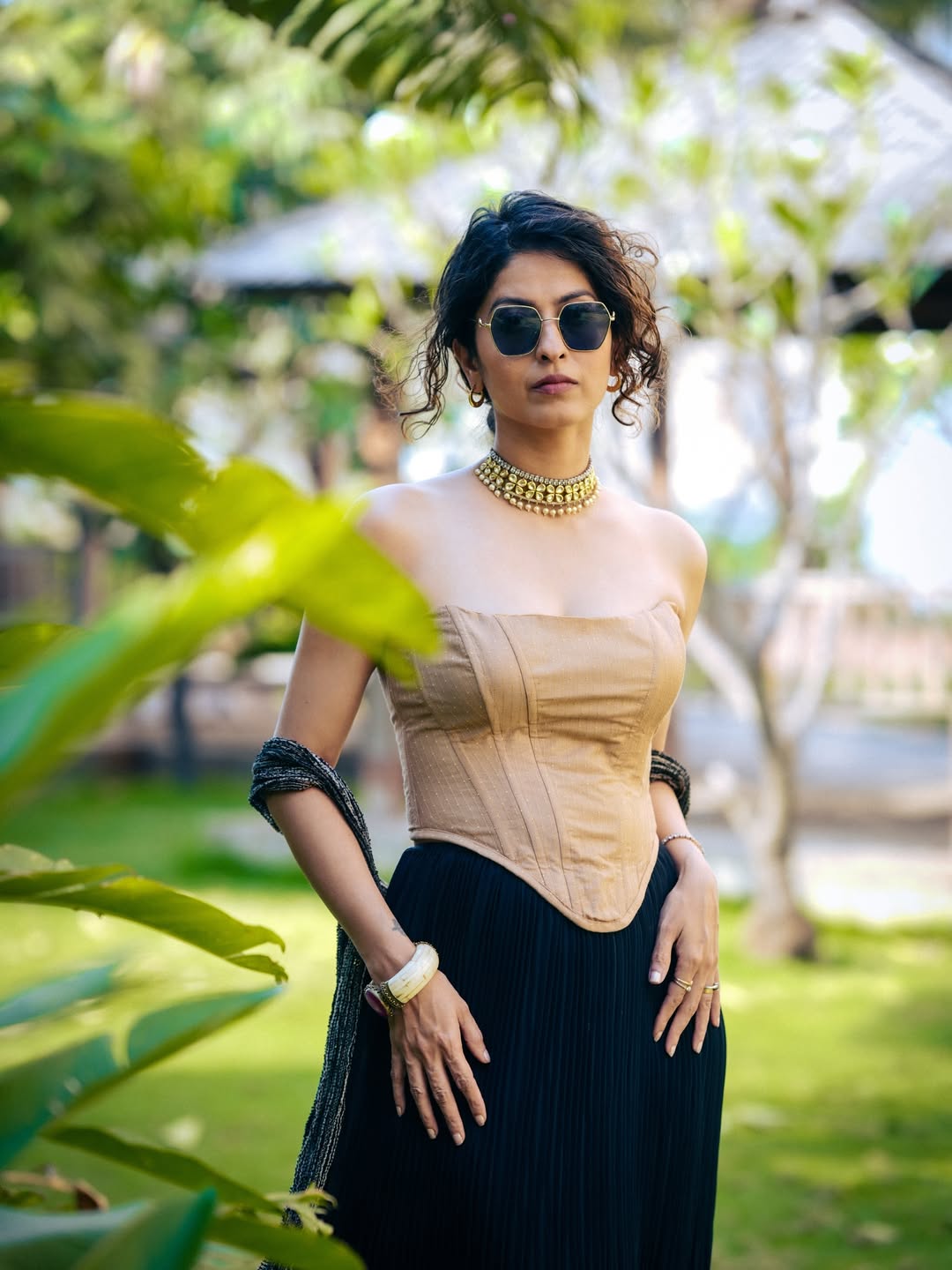 Abhidnya Bhave Off Shoulder Dress Look