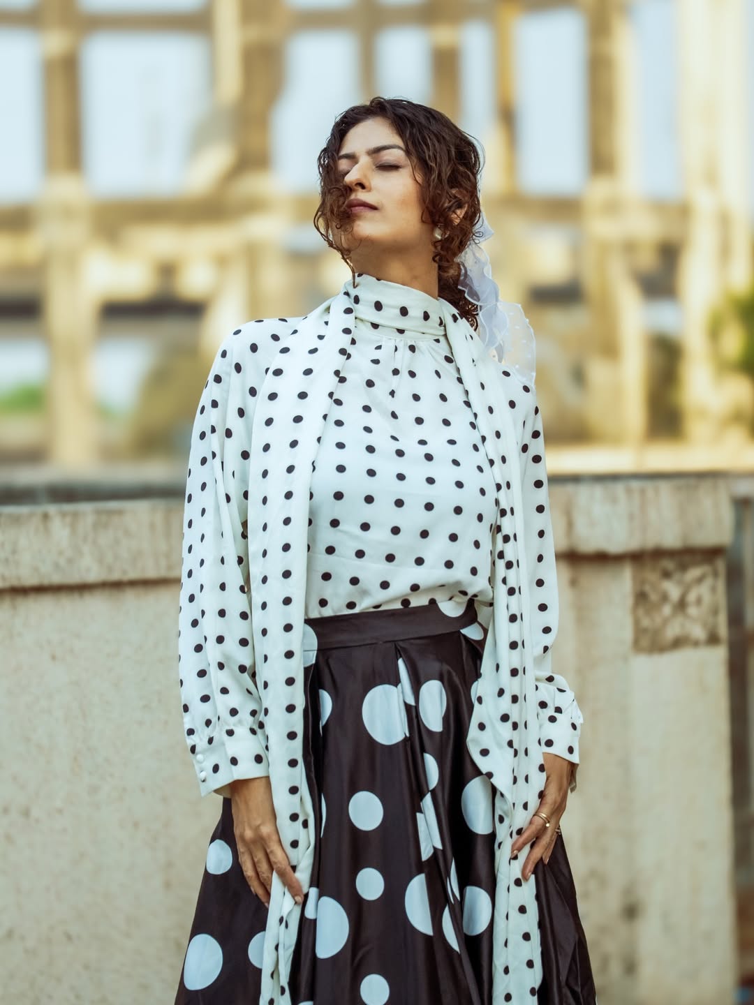 Abhidnya Bhave Off Shoulder Dress Look