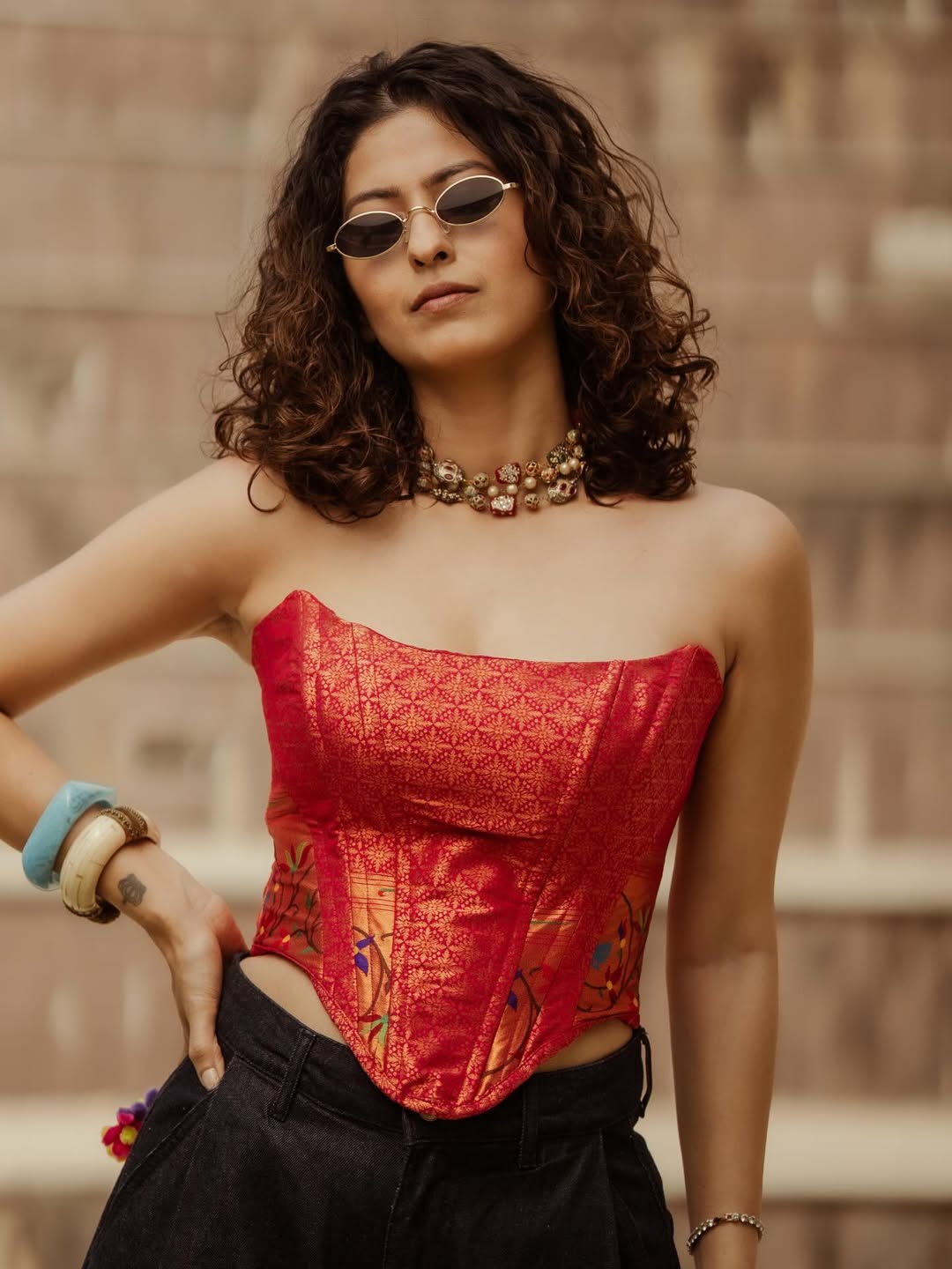 Abhidnya Bhave Off Shoulder Dress Look
