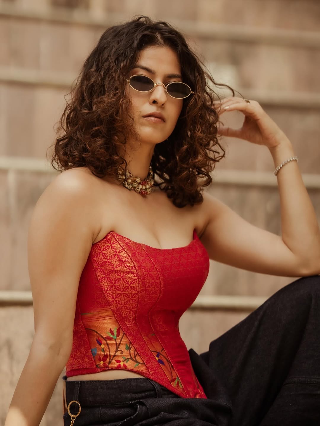 Abhidnya Bhave Off Shoulder Dress Look