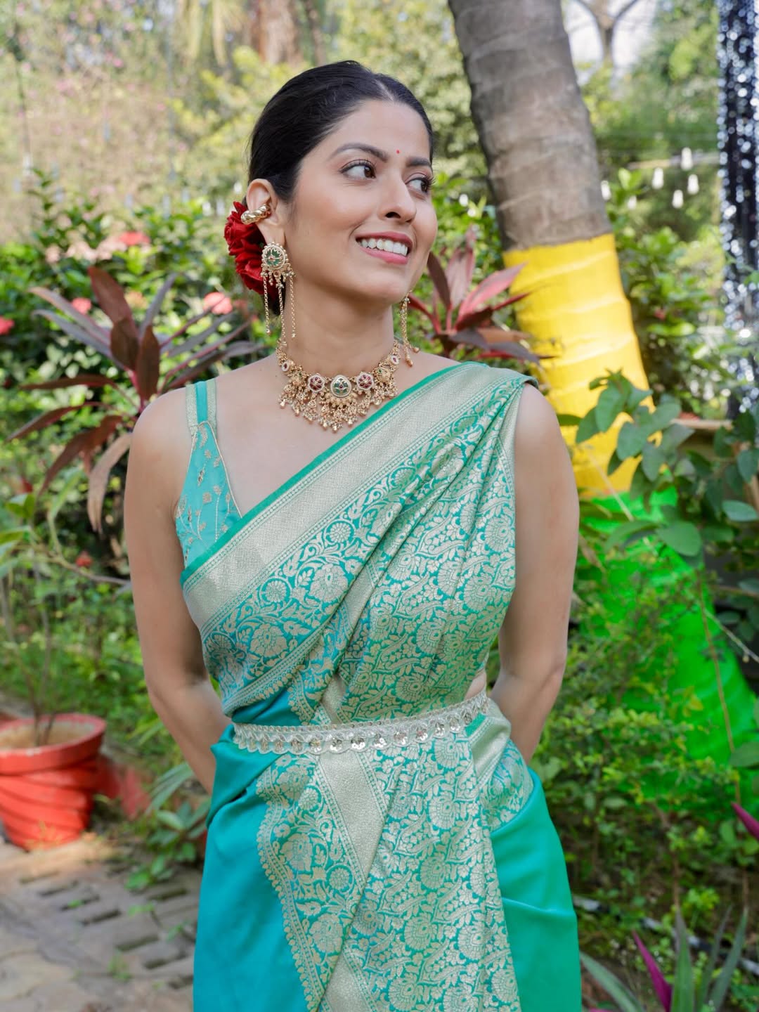 Abhidnya Bhave Off Shoulder Dress Look