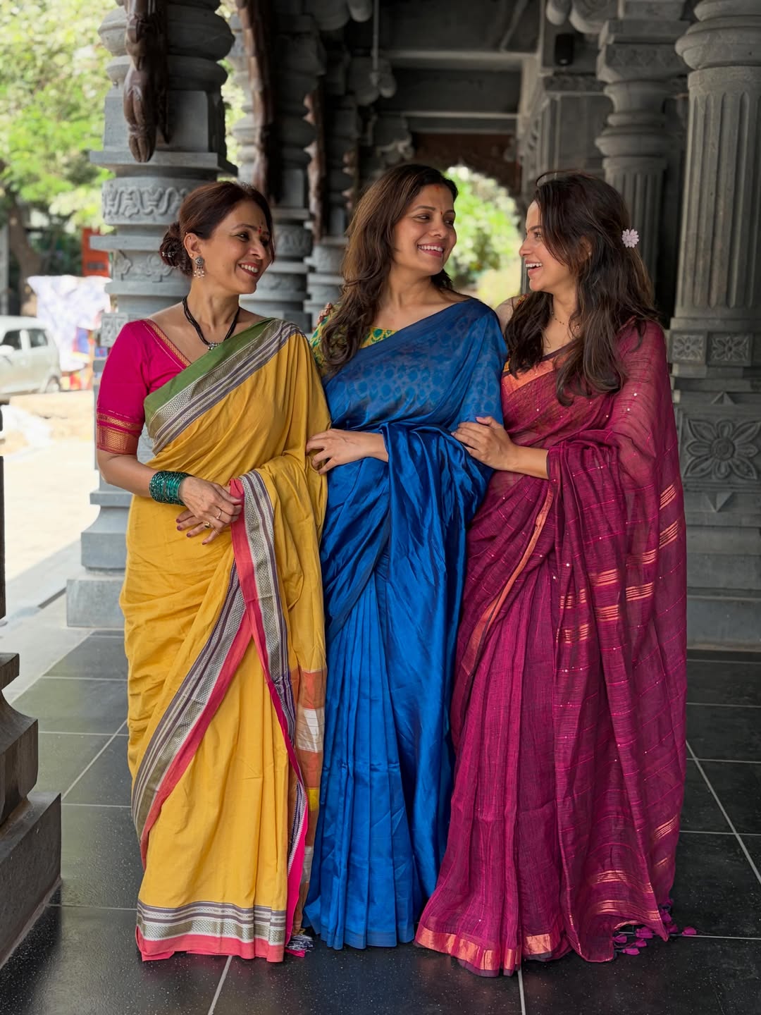 Aishwarya Narkar Titeekshaa Tawde Suruchi Adarkar Saree Look