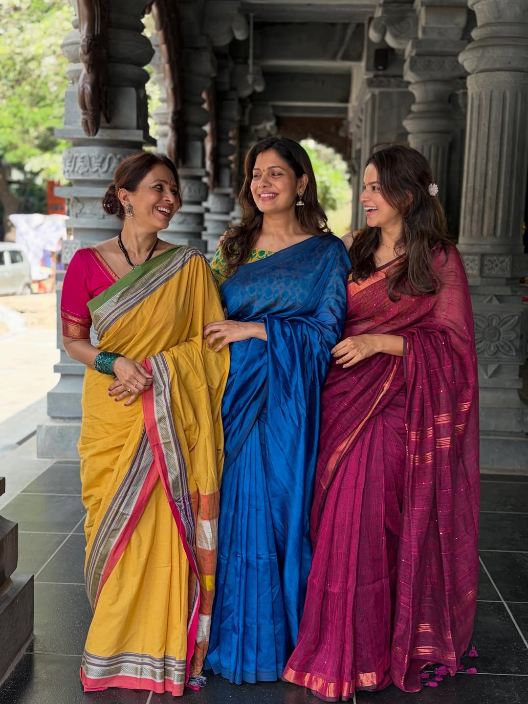 Aishwarya Narkar Titeekshaa Tawde Suruchi Adarkar Saree Look
