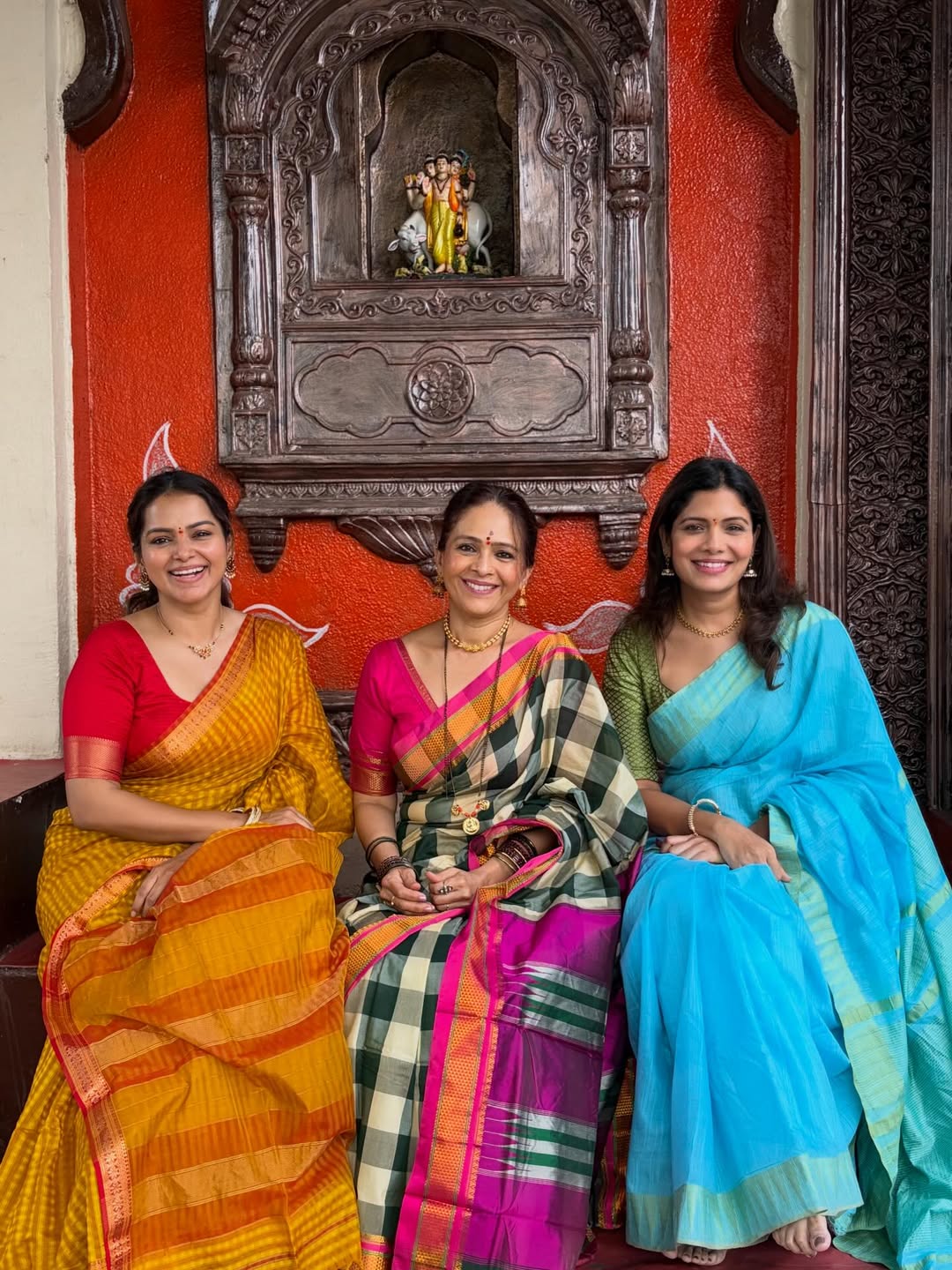 Aishwarya Narkar Titeekshaa Tawde Suruchi Adarkar Saree Look