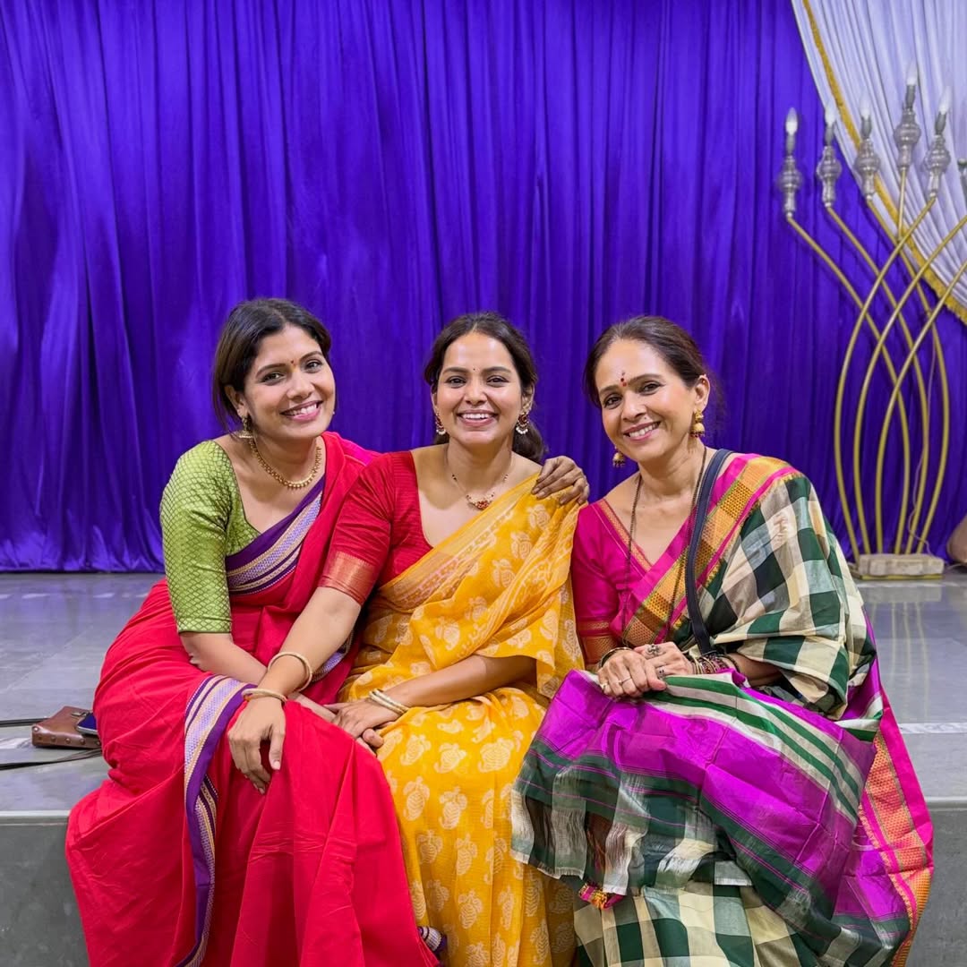 Aishwarya Narkar Titeekshaa Tawde Suruchi Adarkar Saree Look