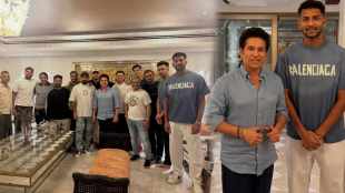 Sachin Tendulkar Hosts Lucknow team At Home Ahead of LSG vs MI match Players thank arjun photos