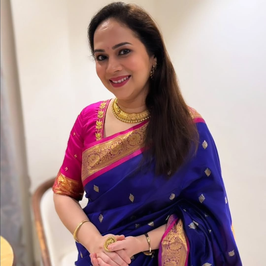 Bela Shende Purple Paithani Dress Look