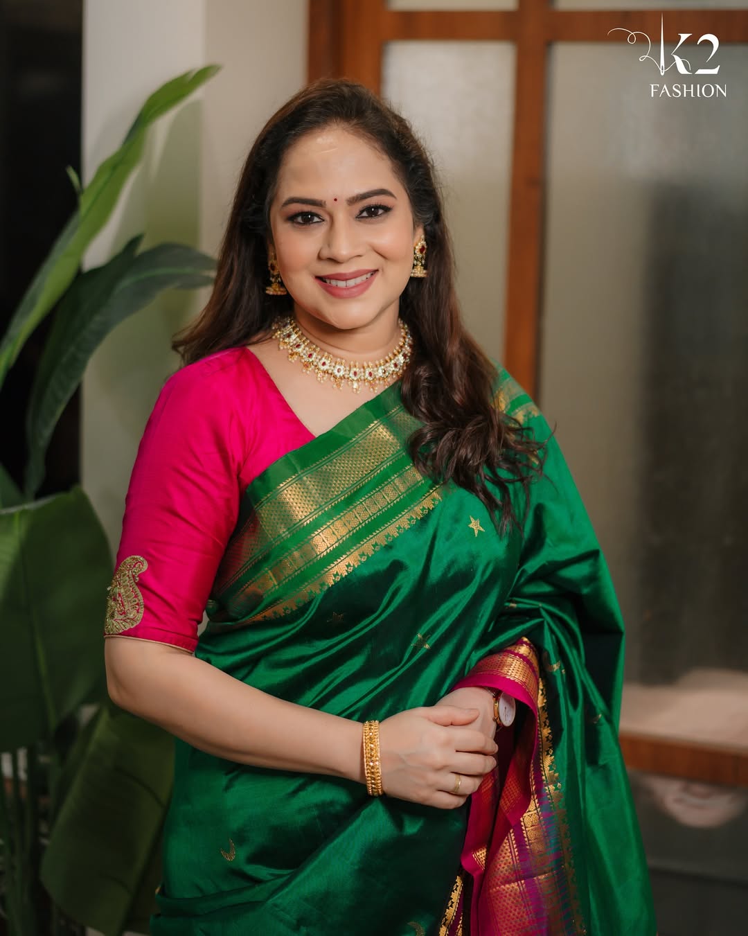 Bela Shende Purple Paithani Dress Look