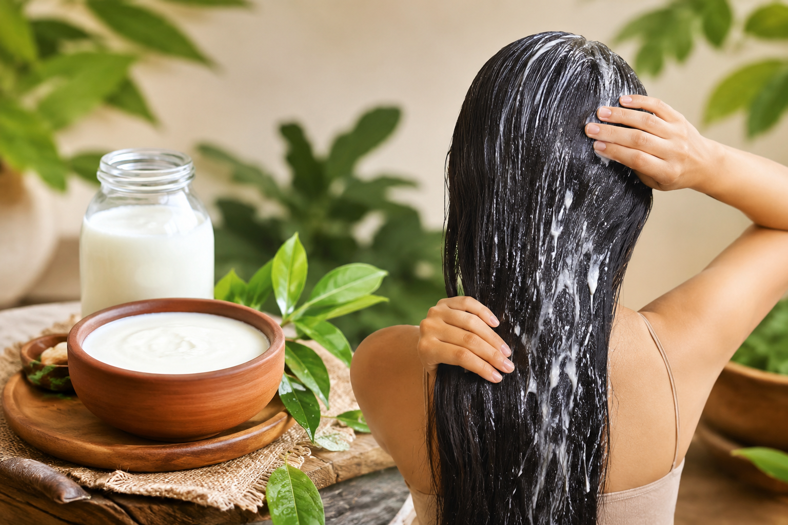 Benefits of washing hair with buttermilk