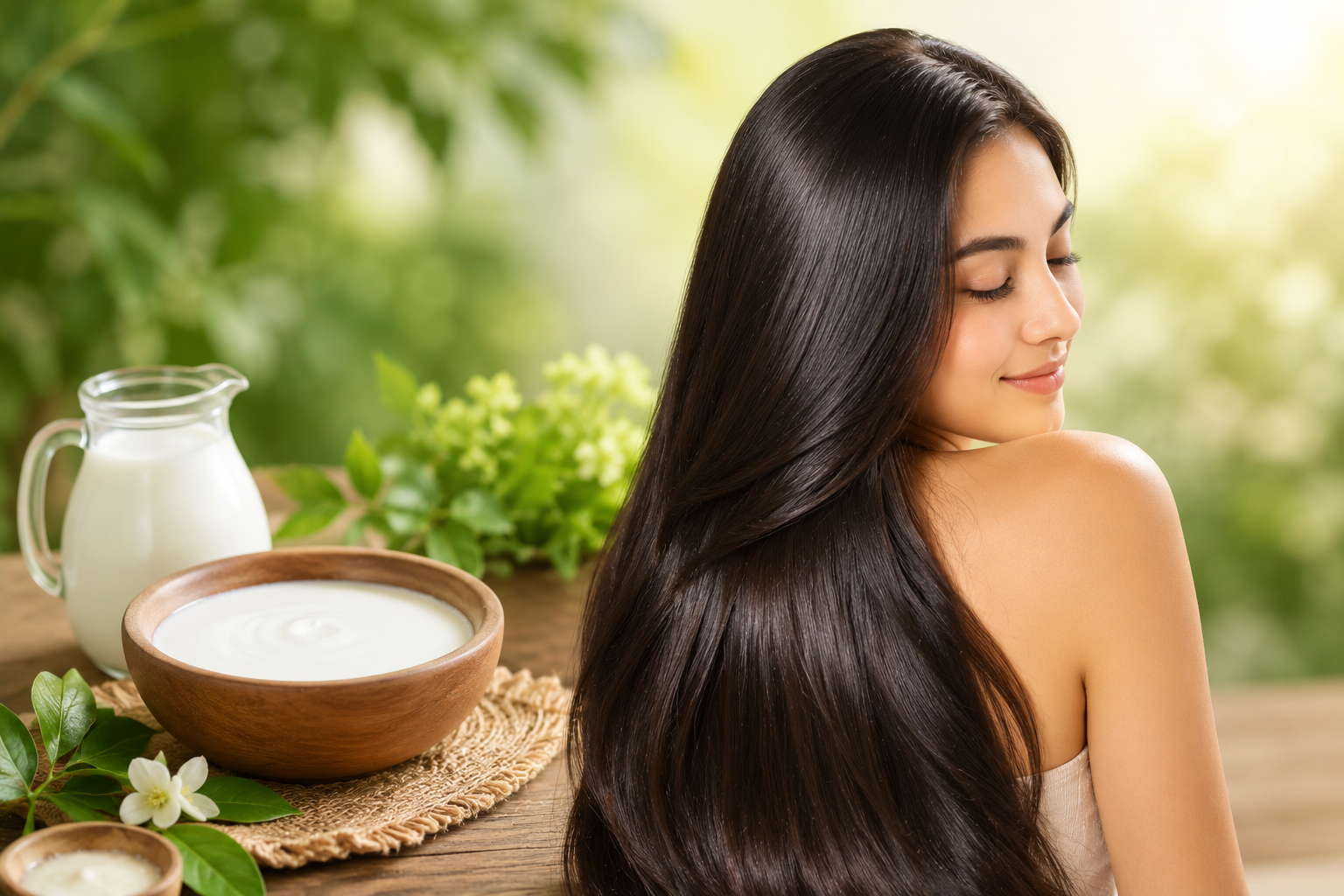 Benefits of washing hair with buttermilk