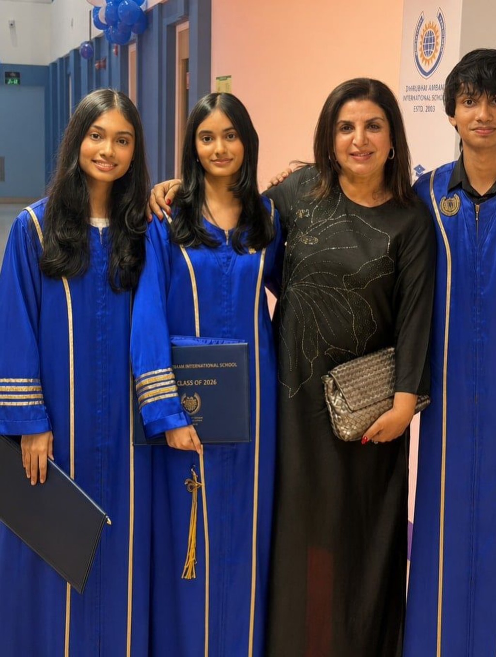 Farah Khan Kunder Triplet Children Graduation Ceremony