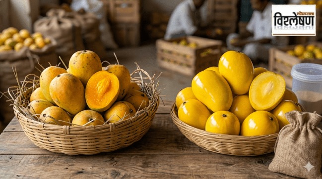 Identify natural vs chemical ripened mangoes | How to check carbide mangoes | Healthy mango shopping tips Maharashtra | Difference between natural and artificial mangoes