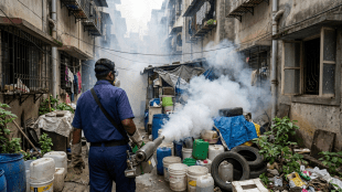 BMC anti dengue drive Mumbai | Mumbai malaria prevention fogging | BMC commissioner Ashwini Bhide review | Mosquito breeding spots destroyed Mumbai BMC