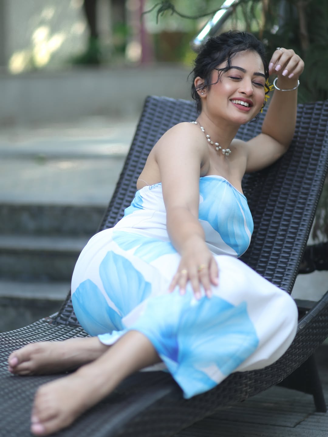 Girija Prabhu Off Shoulder Dress Look