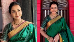 Jui Gadkari Green Saree Look
