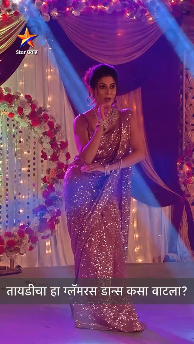 Maadhavi Nemkar Shimmery Saree Look
