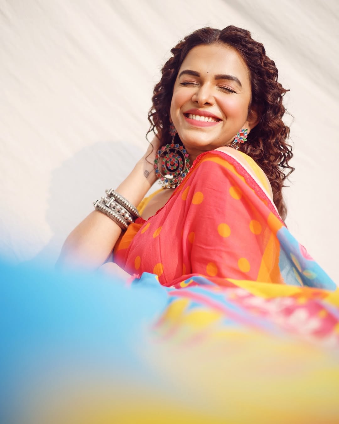 Mitali Mayekar Chandekar Green Nauvari Saree Look