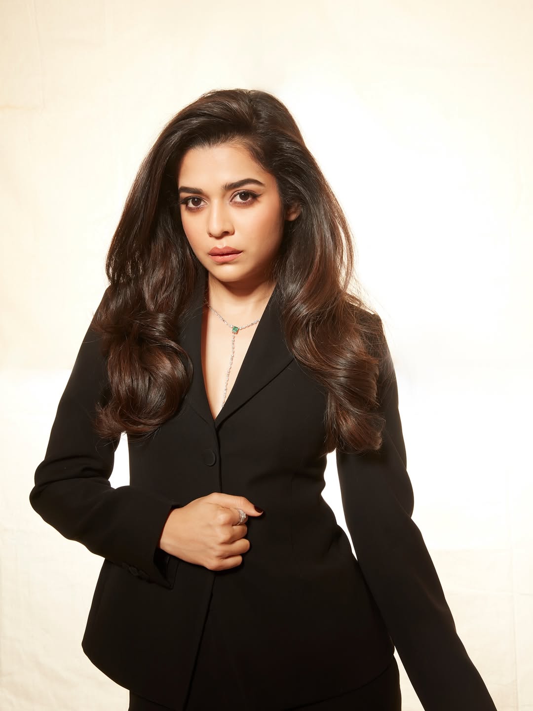 Mithila Palkar Black Suit Look Bhooth Bangla Movie