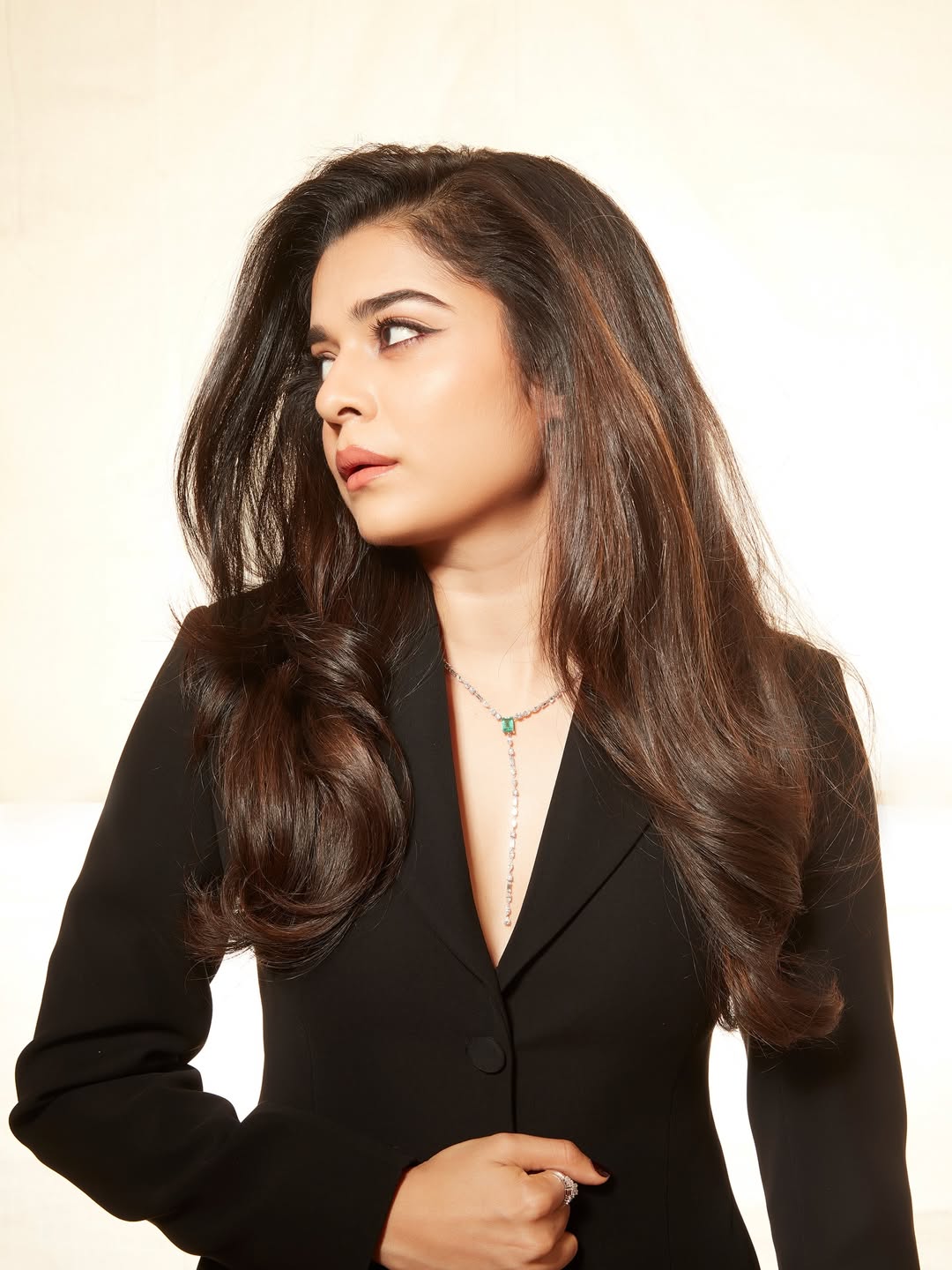 Mithila Palkar Black Suit Look Bhooth Bangla Movie