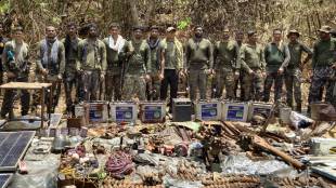 Gadchiroli police C60 commando operation | Naxalite weapon factory destroyed Maharashtra Chhattisgarh border | Seized IED explosives and rifles Gadchiroli | Operation Antim Prahar police SP M Ramesh