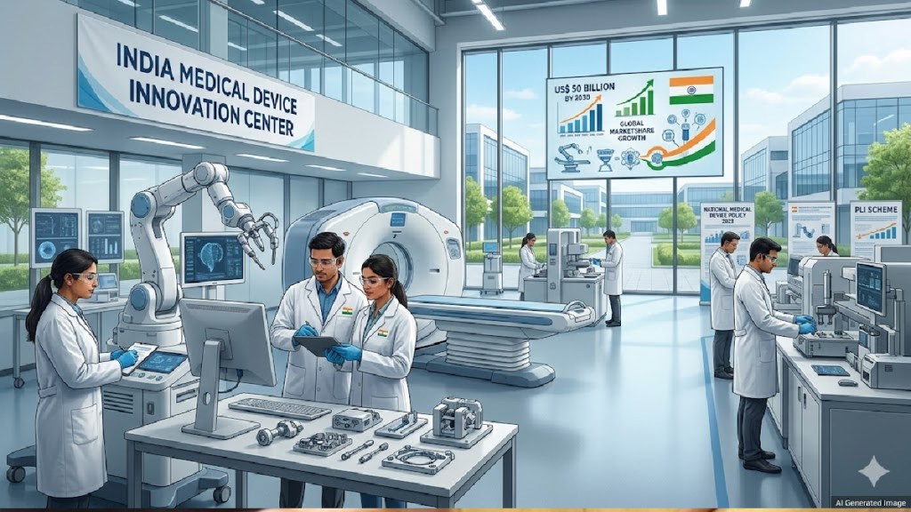 Indian medical device industry growth | National Medical Device Policy 2023 | Healthcare technology manufacturing India | PLI scheme for medical devices Maharashtra Indian medical device industry growth | National Medical Device Policy 2023 | Healthcare technology manufacturing India | PLI scheme for medical devices Maharashtra
