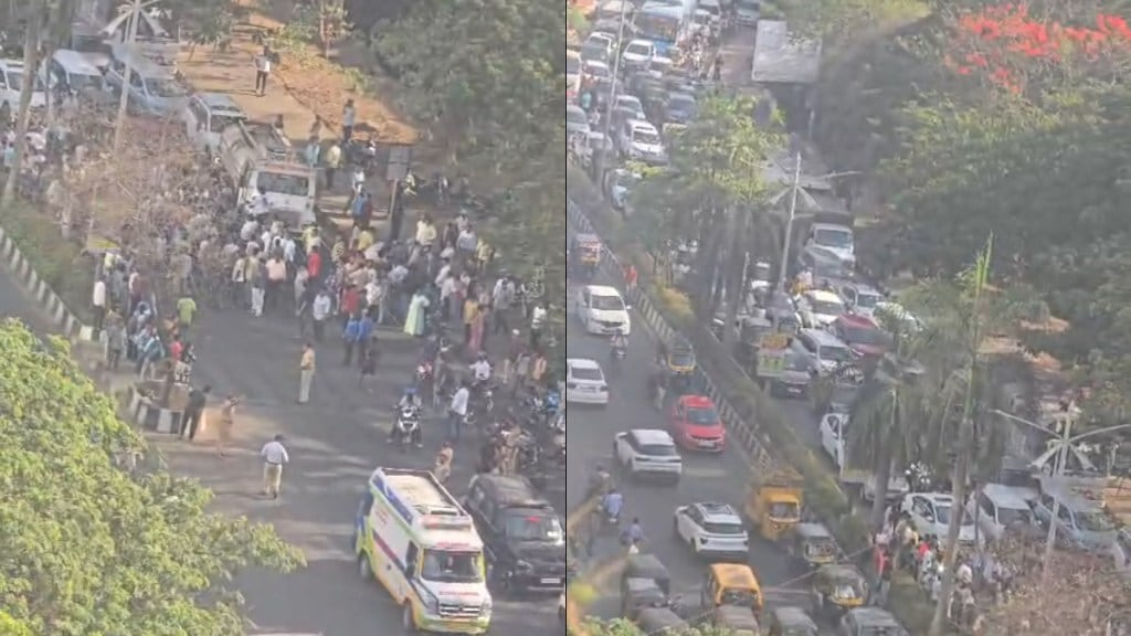 Kharghar dumper accident lawyer Mahesh Lohar death | Navi Mumbai road accident protest | Speeding dumper hit bike in Kharghar | Police action on dumper driver Navi Mumbai Kharghar dumper accident lawyer Mahesh Lohar death | Navi Mumbai road accident protest | Speeding dumper hit bike in Kharghar | Police action on dumper driver Navi Mumbai