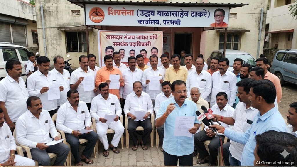 MP Sanjay Jadhav Parbhani Shiv Sena UBT political crisis | Gangaprasad Anerao removed as Parbhani District Chief | Shiv Sena UBT office bearers mass resignation Parbhani | Uddhav Thackeray vs Sanjay Jadhav Parbhani news MP Sanjay Jadhav Parbhani Shiv Sena UBT political crisis | Gangaprasad Anerao removed as Parbhani District Chief | Shiv Sena UBT office bearers mass resignation Parbhani | Uddhav Thackeray vs Sanjay Jadhav Parbhani news