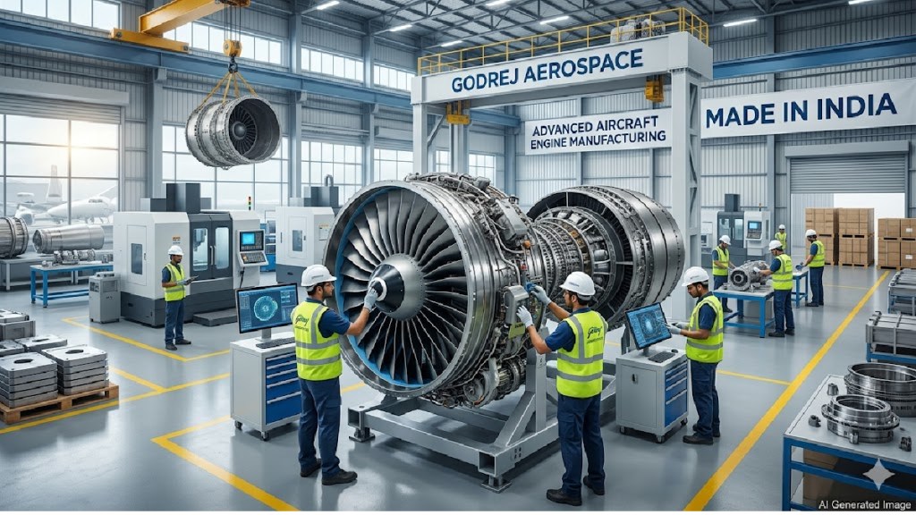 Godrej Aerospace Indian aircraft engine manufacturing facility | Made in India aerospace components | Advanced engineering India defense and aerospace | Godrej Enterprises Group Aerospace business expansion | Self-reliant India in aerospace. Godrej Aerospace Indian aircraft engine manufacturing facility | Made in India aerospace components | Advanced engineering India defense and aerospace | Godrej Enterprises Group Aerospace business expansion | Self-reliant India in aerospace.