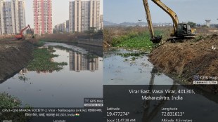 Vasai Virar Municipal Corporation drainage cleaning work | Pre-monsoon desilting Vasai Virar | Poclain and JCB cleaning drains | Flood prevention work VVMC Maharashtra
