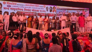 Boiser mass wedding ceremony Palghar tribal community | Palghar tribal couples marriage function Shiv Sena Aadhar Pratishthan | Minister Yogesh Kadam Boiser visit Palghar news | Palghar district mass wedding event updates