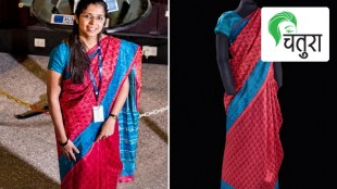 ISRO rocket woman Nandini Harinath Mangalyaan mission saree | Indian woman scientist ISRO Mangalyaan success story | Smithsonian National Air and Space Museum Washington USA | India space research historical moments women empowerment