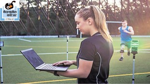 Sports Biomechanics motion analysis for athletes | Human movement science career India | Career in Sports Science Marathi | Biomechanical engineer analyzing athlete technique