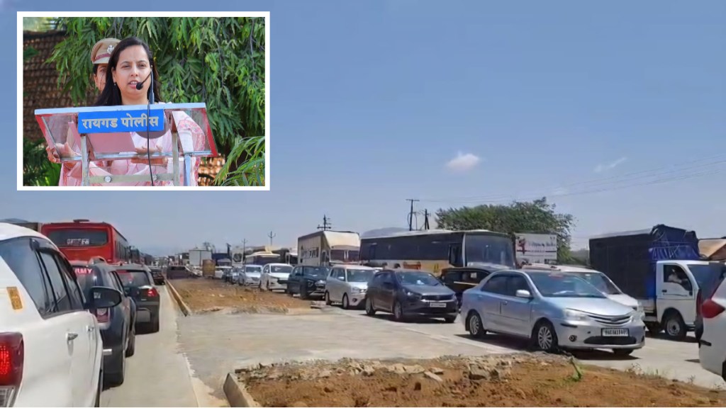 Mumbai Goa Highway toll collection Kharpada Raigad | Aditi Tatkare opposes Mumbai Goa highway toll | Kharpada toll plaza Raigad news | Mumbai Goa highway incomplete work protest Mumbai Goa Highway toll collection Kharpada Raigad | Aditi Tatkare opposes Mumbai Goa highway toll | Kharpada toll plaza Raigad news | Mumbai Goa highway incomplete work protest